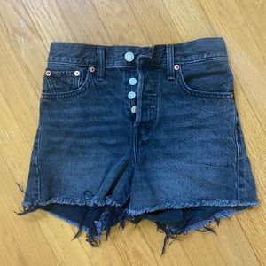 Levi’s Wedgie Shorts (Black) High Rise, Button Fly